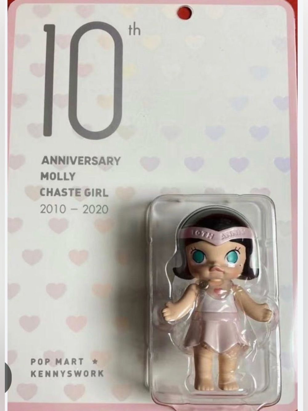 POP MART Molly Chaste Girl 10th Anniversary 2010-2020 Black Hair Limited Figure